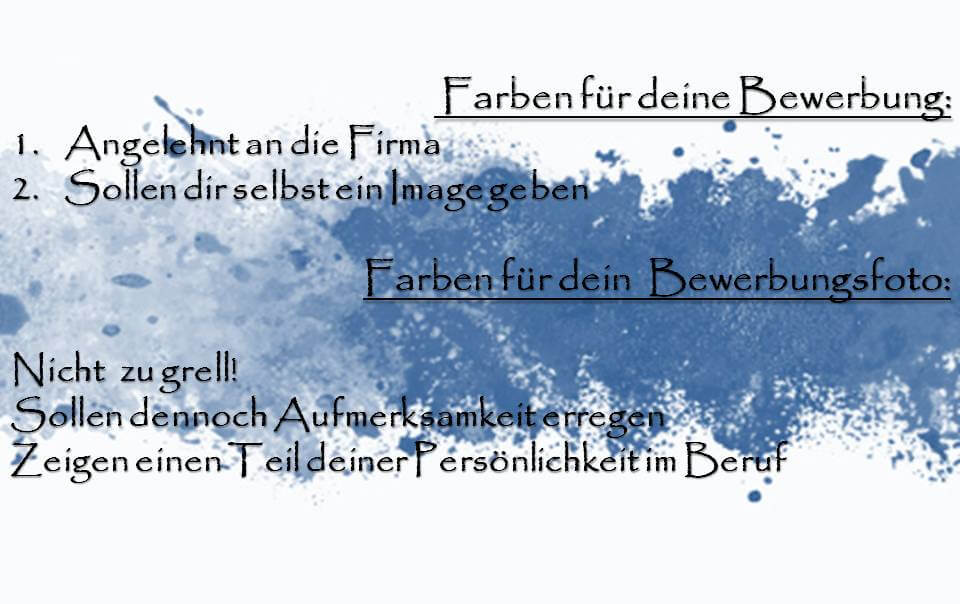 Farben für deine Bewerbung