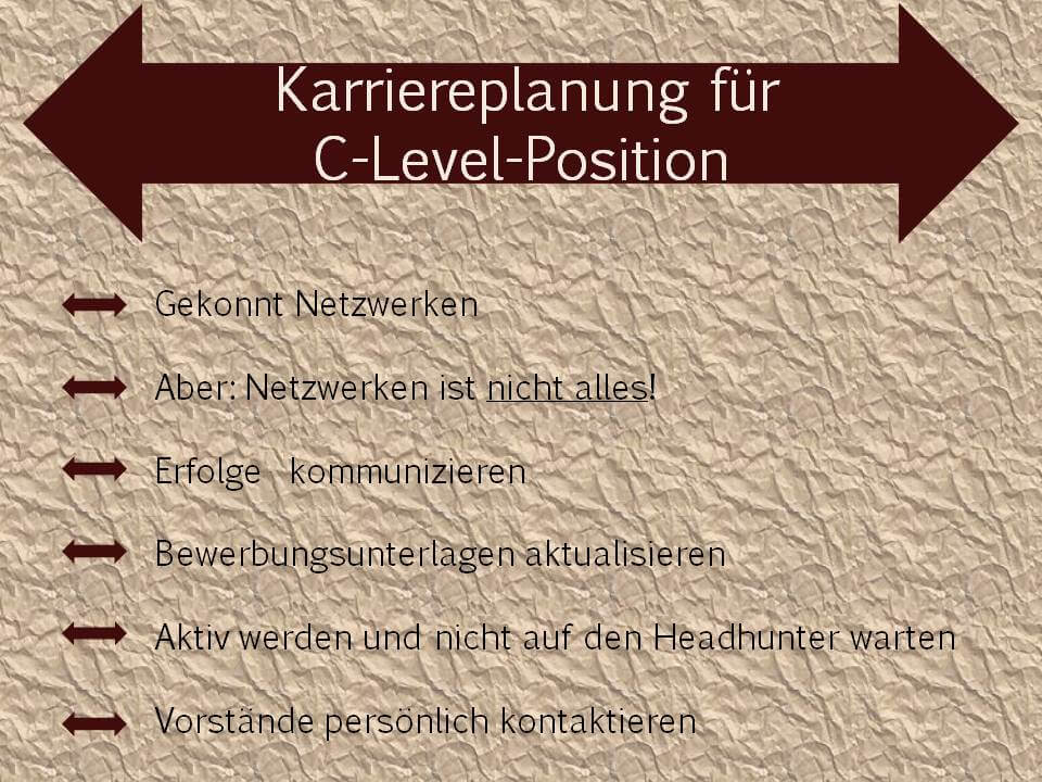 Karriereplanung für C-Level-Positionen