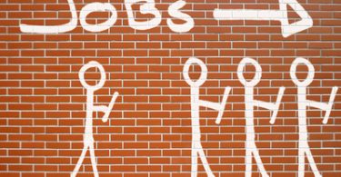 Kandidatenschlange für den nächsten Job Interview Special